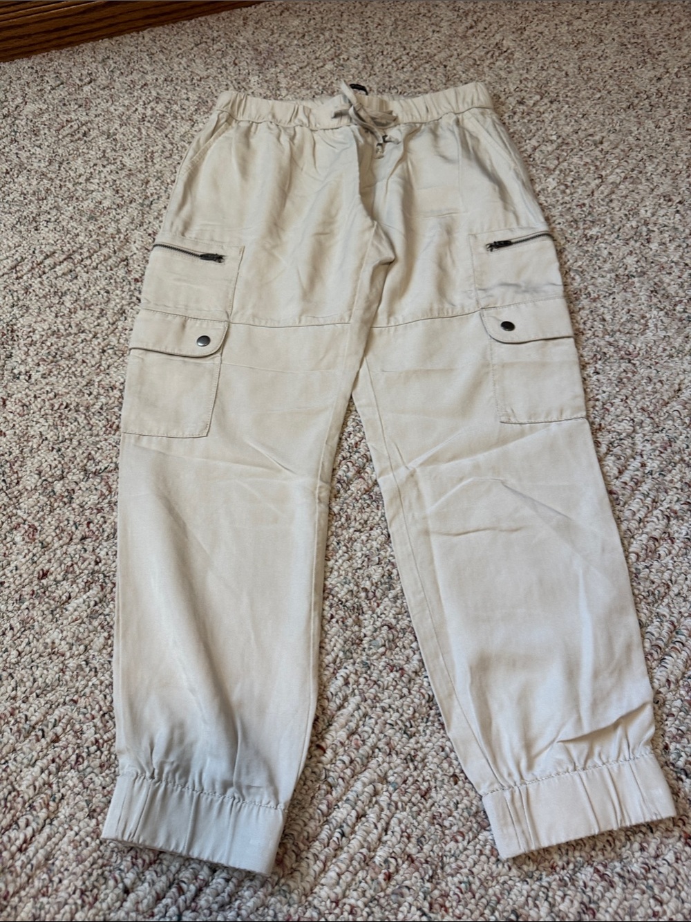 Banana Republic Light Beige Cargo Jogger Pants